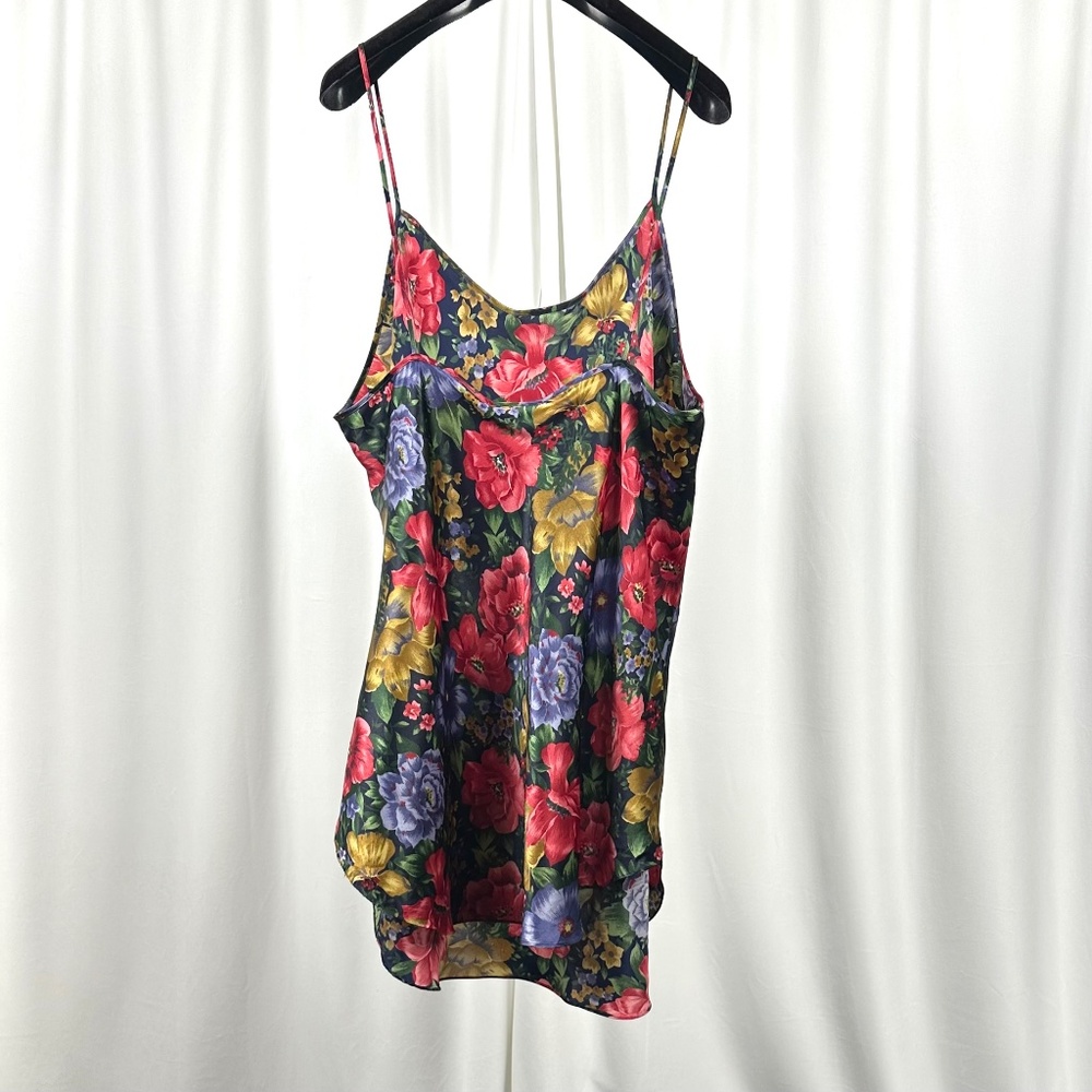 Vintage 90s Floral Slip Dress Linda for Eaton Spaghetti Straps - Picture 7 of 13